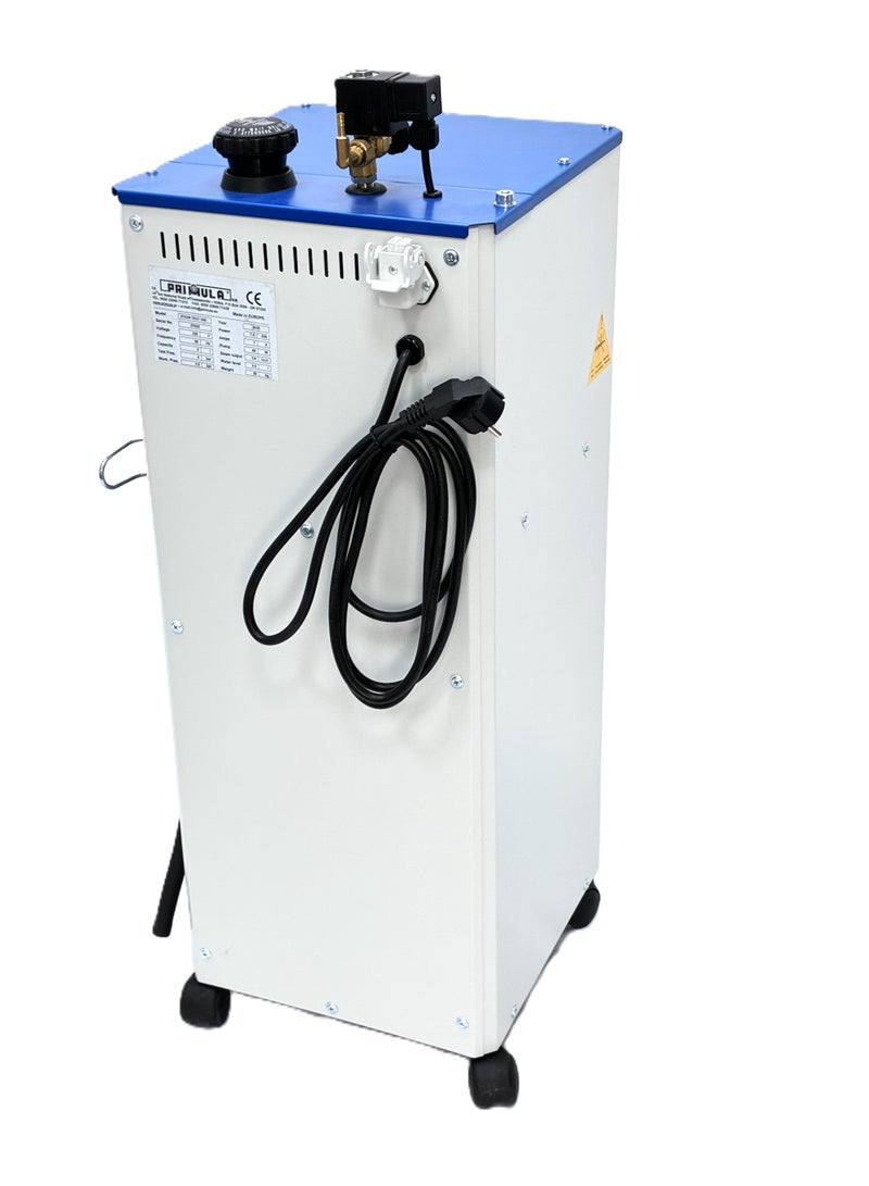 بريمولا مولد بخار أوتوماتيكي بريمولا ستيم تك 1500، غلاية سعة 5 لترات، ضمان لمدة عامين، مع خزان مياه سعة 18 لترًا وقاعدة مكواة مؤكسدة، 800 واط - Image 2